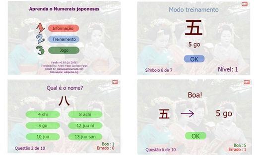 Joguinho Para Memorizar alfabeto e Números em Japonês