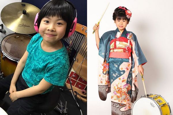 Conheça Yoyoka Soma, uma garotinha japonesa de 8 anos de idade que arrasa tocando bateria