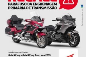 Campanha de recall envolvendo os modelos Gold Wing e Gold Wing Tour, ano 2019